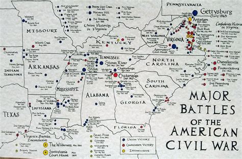 Map of Civil War Battles
